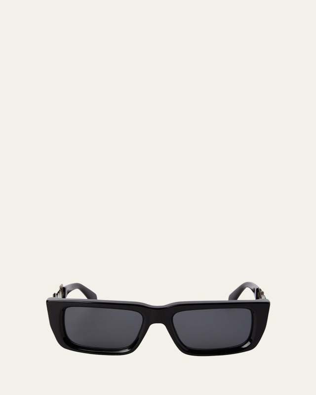 Milford Acetate & Metal Rectangle Sunglasses